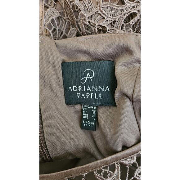 Adrianna Papell Pink Sheath Dress with Flutter Cap Sleeves - Picture 6 of 10